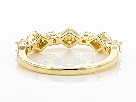 Engild™ White Lab-Grown Diamond 14k Yellow Gold Over Sterling Silver Band Ring 0.40ctw