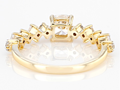 White Lab-Grown Diamond 14k Yellow Gold Engagement Ring 1.01ctw