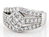 White Lab-Grown Diamond 14k White Gold Ring 1.20ctw