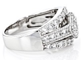 White Lab-Grown Diamond 14k White Gold Ring 1.20ctw