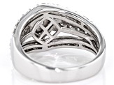 White Lab-Grown Diamond 14k White Gold Ring 1.20ctw