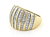 White Lab-Grown Diamond 14k Yellow Gold Over Sterling Silver Band Ring 0.50ctw