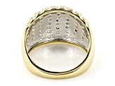 White Lab-Grown Diamond 14k Yellow Gold Over Sterling Silver Band Ring 0.50ctw