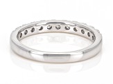 White Lab-Grown Diamond Rhodium Over Sterling Silver Band Ring 0.50ctw