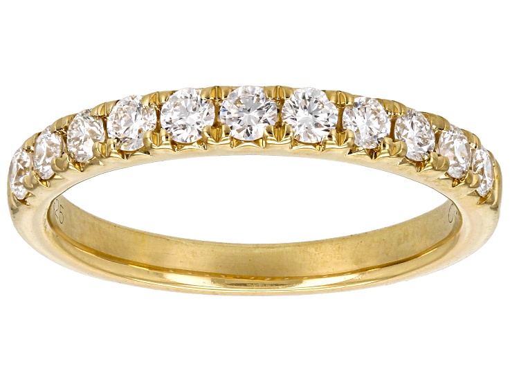 White Lab-Grown Diamond 14K Yellow Gold Over Sterling Silver