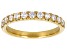 White Lab-Grown Diamond 14K Yellow Gold Over Sterling Silver Band Ring 0.50ctw