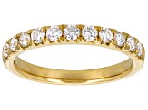 White Lab-Grown Diamond 14K Yellow Gold Over Sterling Silver Band Ring 0.50ctw