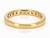 White Lab-Grown Diamond 14K Yellow Gold Over Sterling Silver Band Ring 0.50ctw