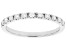 White Lab-Grown Diamond Rhodium Over Sterling Silver Band Ring 0.25ctw