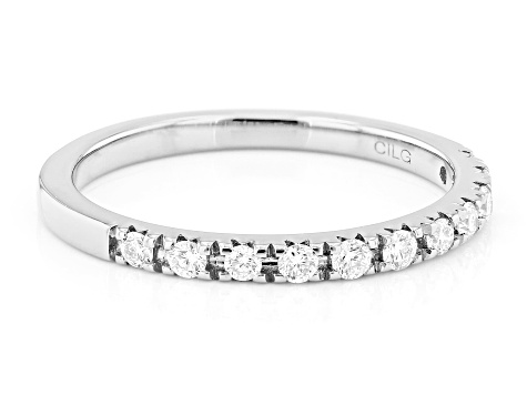 Dazzlingrock Collection Men's Lab Grown Diamond Wedding Ring - 0.40ctw, Sterling Silver, Size 10.5