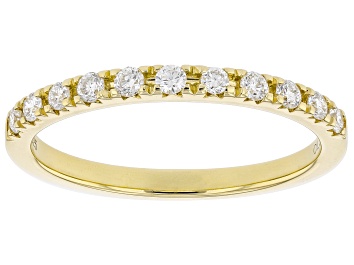 Picture of White Lab-Grown Diamond 14k Yellow Gold Over Sterling Silver Band Ring 0.25ctw