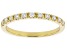 White Lab-Grown Diamond 14k Yellow Gold Over Sterling Silver Band Ring 0.25ctw