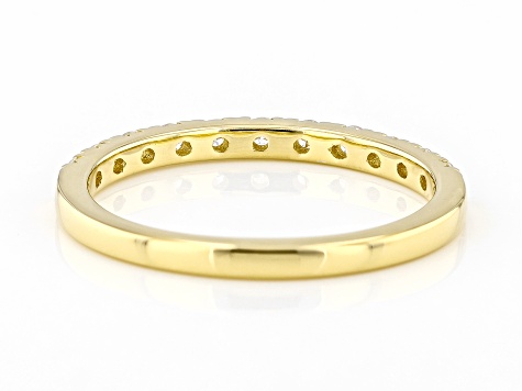 White Lab-Grown Diamond 14k Yellow Gold Over Sterling Silver Band Ring 0.25ctw