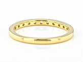 White Lab-Grown Diamond 14k Yellow Gold Over Sterling Silver Band Ring 0.25ctw