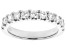 White Lab-Grown Diamond Rhodium Over Sterling Silver Band Ring 1.00ctw