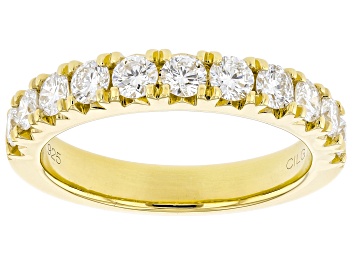 Picture of White Lab-Grown Diamond 14k Yellow Gold Over Sterling Silver Band Ring 1.00ctw