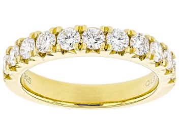 Picture of White Lab-Grown Diamond 14k Yellow Gold Over Sterling Silver Band Ring 1.00ctw