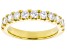 White Lab-Grown Diamond 14k Yellow Gold Over Sterling Silver Band Ring 1.00ctw