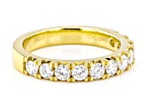 White Lab-Grown Diamond 14k Yellow Gold Over Sterling Silver Band Ring 1.00ctw