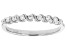 White Lab-Grown Diamond Rhodium Over Sterling Silver Band Ring 0.15ctw