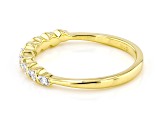 White Lab-Grown Diamond 14k Yellow Gold Over Sterling Silver Band Ring 0.15ctw