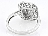 White Lab-Grown Diamond Rhodium Over Sterling Silver Cluster Ring 0.50ctw