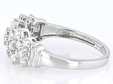 5000vt ダイヤモンド Blue And White Cubic Zirconia Rhodium Over Sterling Silver