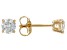 White Lab-Grown Diamond H SI 10k Yellow Gold Stud Earrings 0.50ctw