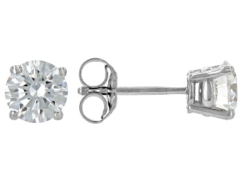 Certified White Lab-Grown Diamond H-I SI 14k White Gold Solitaire Stud Earrings 0.25ctw