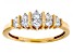 White Lab-Grown Diamond 14k Yellow Gold Over Sterling Silver Band Ring 0.30ctw