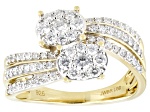 RANGEAS Jr.  WHITE G.I.D × DOT &amp; GOLD White Diamond Accent 14k Yellow Gold Over Brass Band Ring