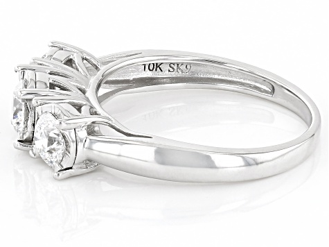 White Lab-Grown Diamond G SI 10k White Gold 3-Stone Ring White Lab-Grown Diamond G SI 10k White Gold 3-Stone Ring