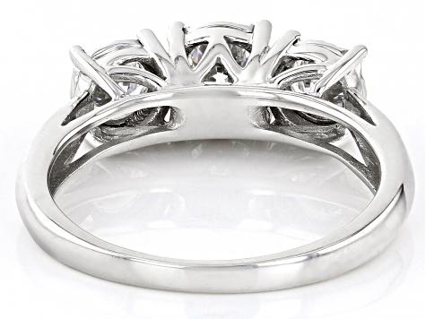 White Lab-Grown Diamond G SI 10k White Gold 3-Stone Ring White Lab-Grown Diamond G SI 10k White Gold 3-Stone Ring