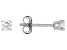 White Lab-Grown Diamond F VS 10k White Gold Solitaire Stud Earrings 0.25ctw
