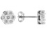 White Lab-Grown Diamond H SI1 Rhodium Over Sterling Silver Cluster Stud Earrings 1.00ctw