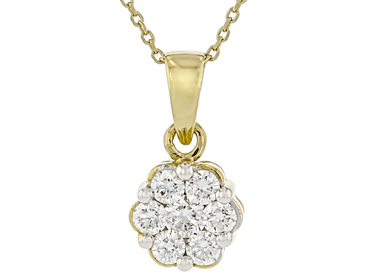 〓Don lam〓 White Lab-Grown Diamond G-H SI1 14K Yellow Gold Over Silver