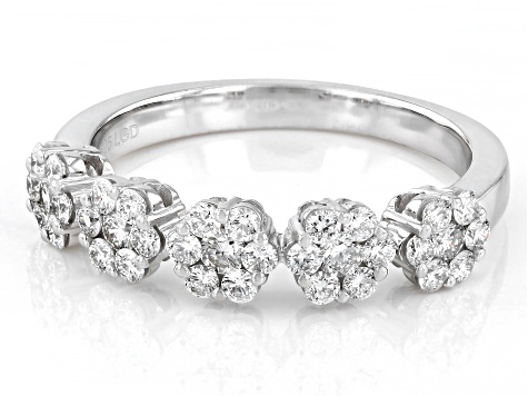 White Lab-Grown Diamond H SI1 Rhodium Over Sterling Silver