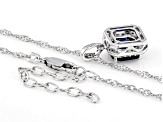 Lab Created Sapphire And Lab-Grown Diamond Rhodium Over Sterling Silver Pendant With Chain 2.63ctw