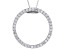 White Lab-Grown Diamond G SI 14k White Gold Circle Slide Pendant With Cable Chain 0.50ctw