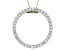 White Lab-Grown Diamond G SI 14k Yellow Gold Circle Slide Pendant With Cable Chain 0.50ctw