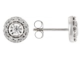 White Lab-Grown Diamond F-G SI 10k White Gold  Stud Earrings 0.33ctw