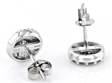 White Lab-Grown Diamond F-G SI 10k White Gold  Stud Earrings 0.33ctw