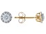 White Lab-Grown Diamond H SI1 14k Yellow Gold Over Sterling Silver Stud Earrings 0.50ctw