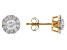 White Lab-Grown Diamond H SI1 14k Yellow Gold Over Sterling Silver Stud Earrings 1.00ctw