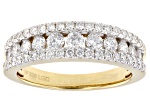 White Lab-Grown Diamond H SI1 14k Yellow Gold Over Sterling Silver Band Ring 1.00ctw