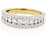White Lab-Grown Diamond H SI1 14k Yellow Gold Over Sterling Silver Band Ring 1.00ctw