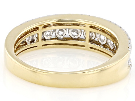 White Lab-Grown Diamond H SI1 14k Yellow Gold Over Sterling Silver Band Ring 1.00ctw
