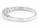 White Lab-Grown Diamond H SI1 Rhodium Over Sterling Silver Band Ring 0.50ctw