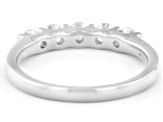 White Lab-Grown Diamond H SI1 Rhodium Over Sterling Silver Band Ring 0.50ctw