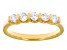 White Lab-Grown Diamond H SI1 14k Yellow Gold Over Sterling Silver Band Ring 0.50ctw